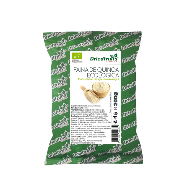 Faina de quinoa alba BIO Driedfruits – 200 g Dried Fruits Produse Naturale pentru Patiserii, Cofetarii & Brutarii